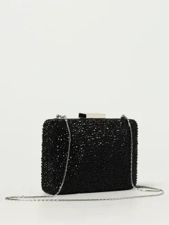 Clutch Niger Twenty Fourhaitch in raso con strass all over
