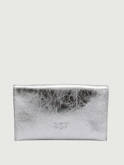 Clutch Pinko in pelle laminata effetto used