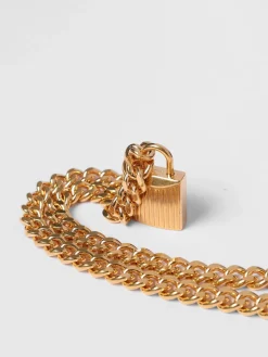 Collana Tom Ford in ottone con ciondolo lock