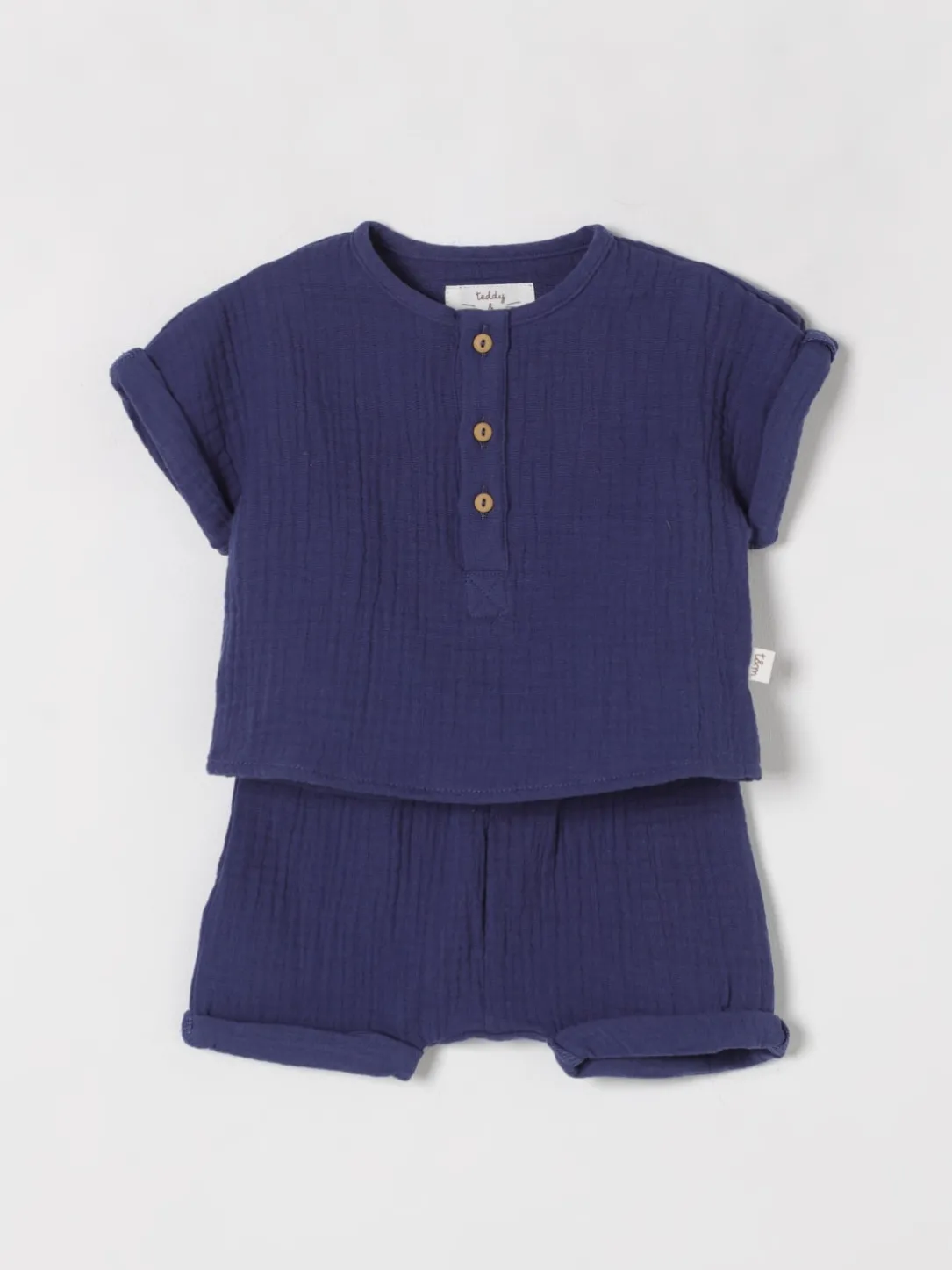 Coordinato con trama seersucker Teddy & Minou in cotone