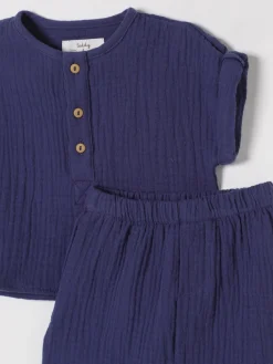 Coordinato con trama seersucker Teddy & Minou in cotone