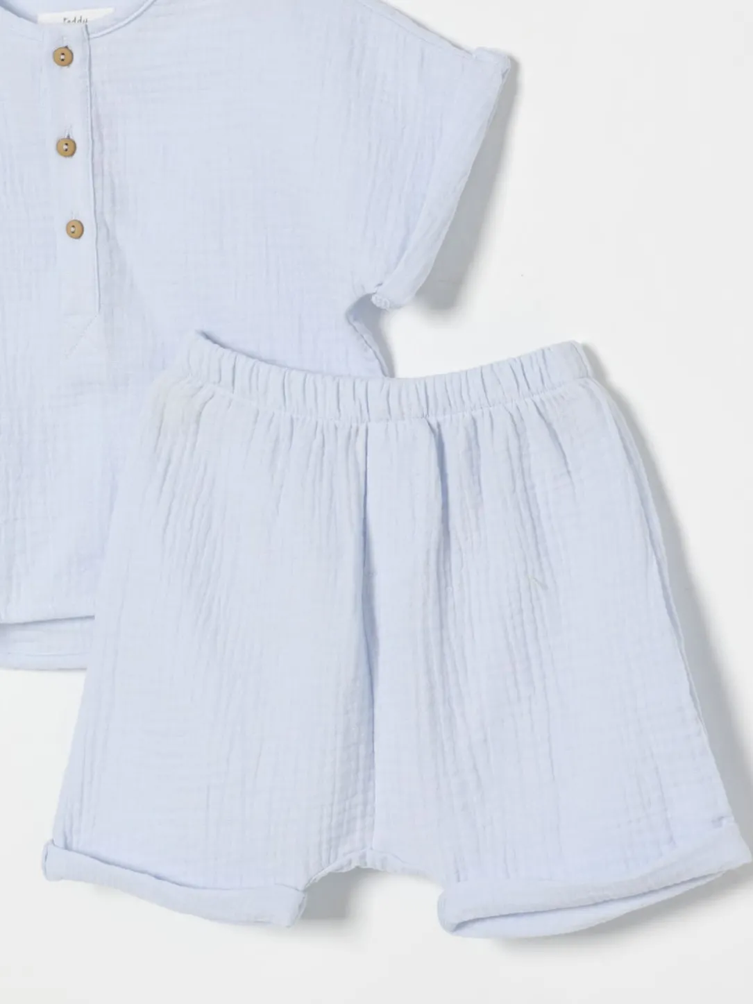 Coordinato con trama seersucker Teddy & Minou in cotone