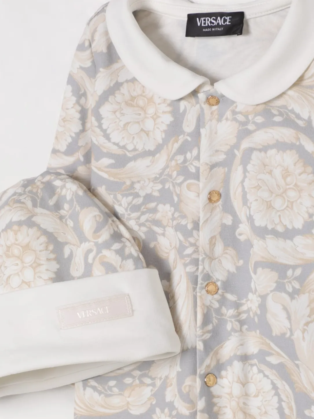 Coordinato in cotone a fantasia barocca Versace