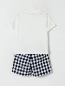 Coordinato in cotone a quadri Il Gufo