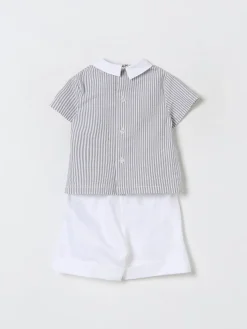 Coordinato in cotone a righe Il Gufo