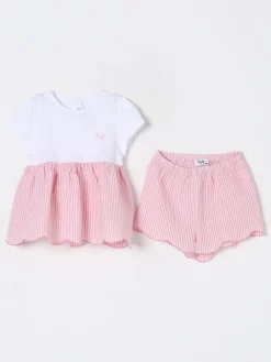 Coordinato in cotone a righe Il Gufo