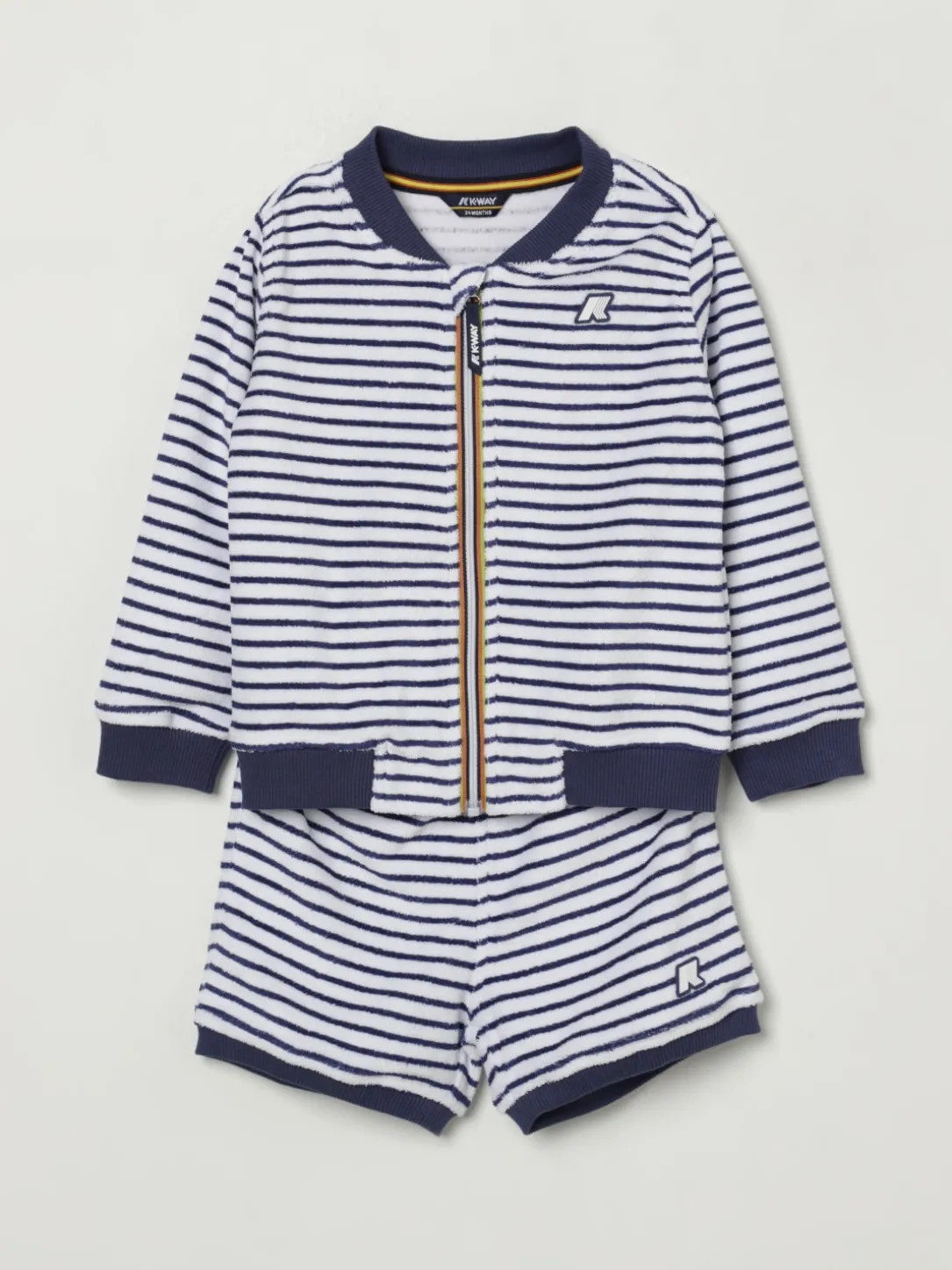 Coordinato in cotone a righe K-way