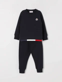 Coordinato in cotone basic con logo Moncler
