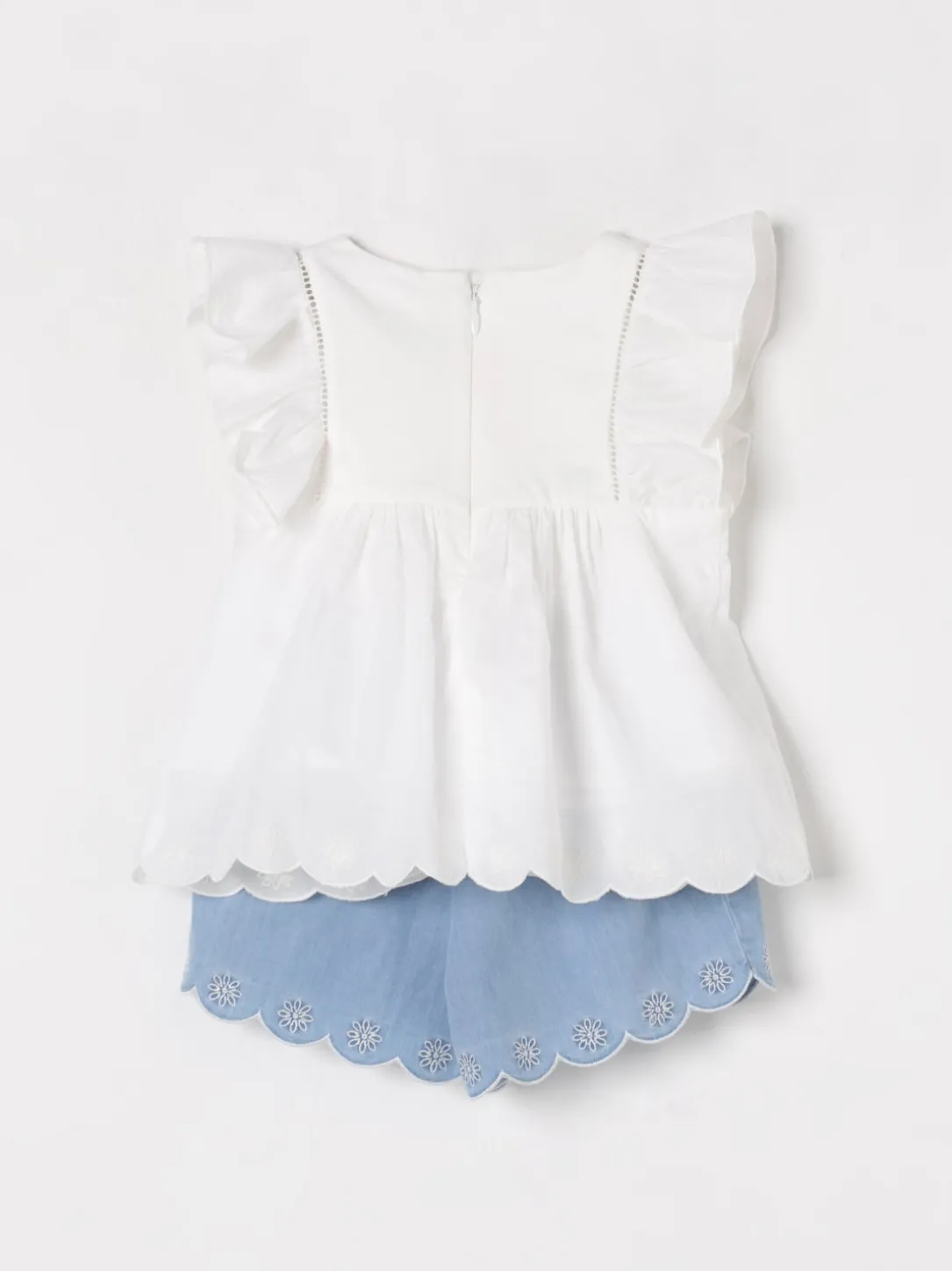 Coordinato in cotone Chloè con ricami