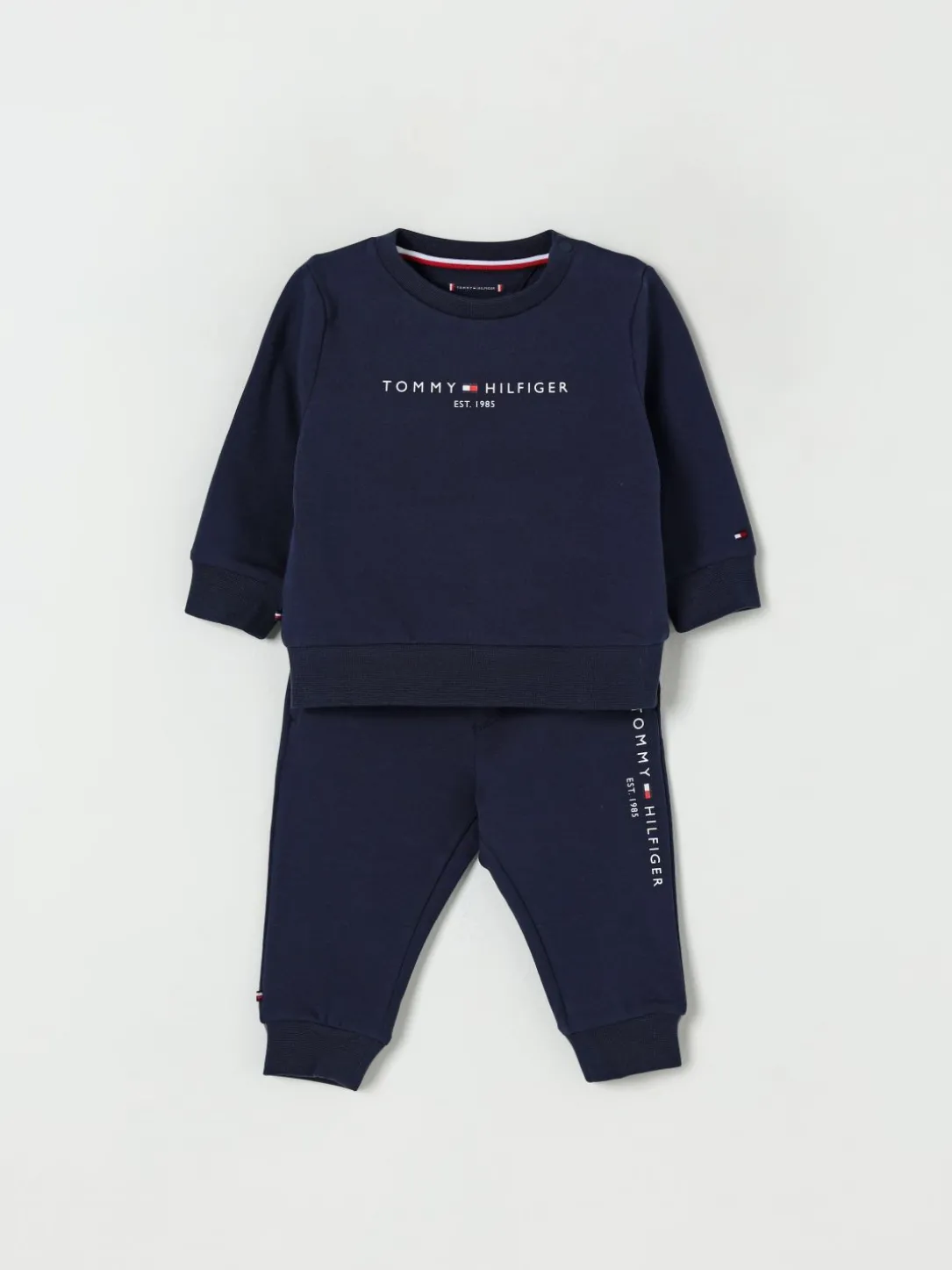 Coordinato in cotone con logo Tommy Hilfiger