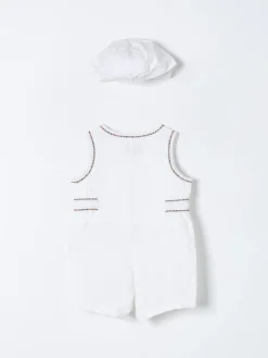 Coordinato in cotone con profili check Burberry