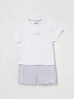 Coordinato in cotone con logo Boss