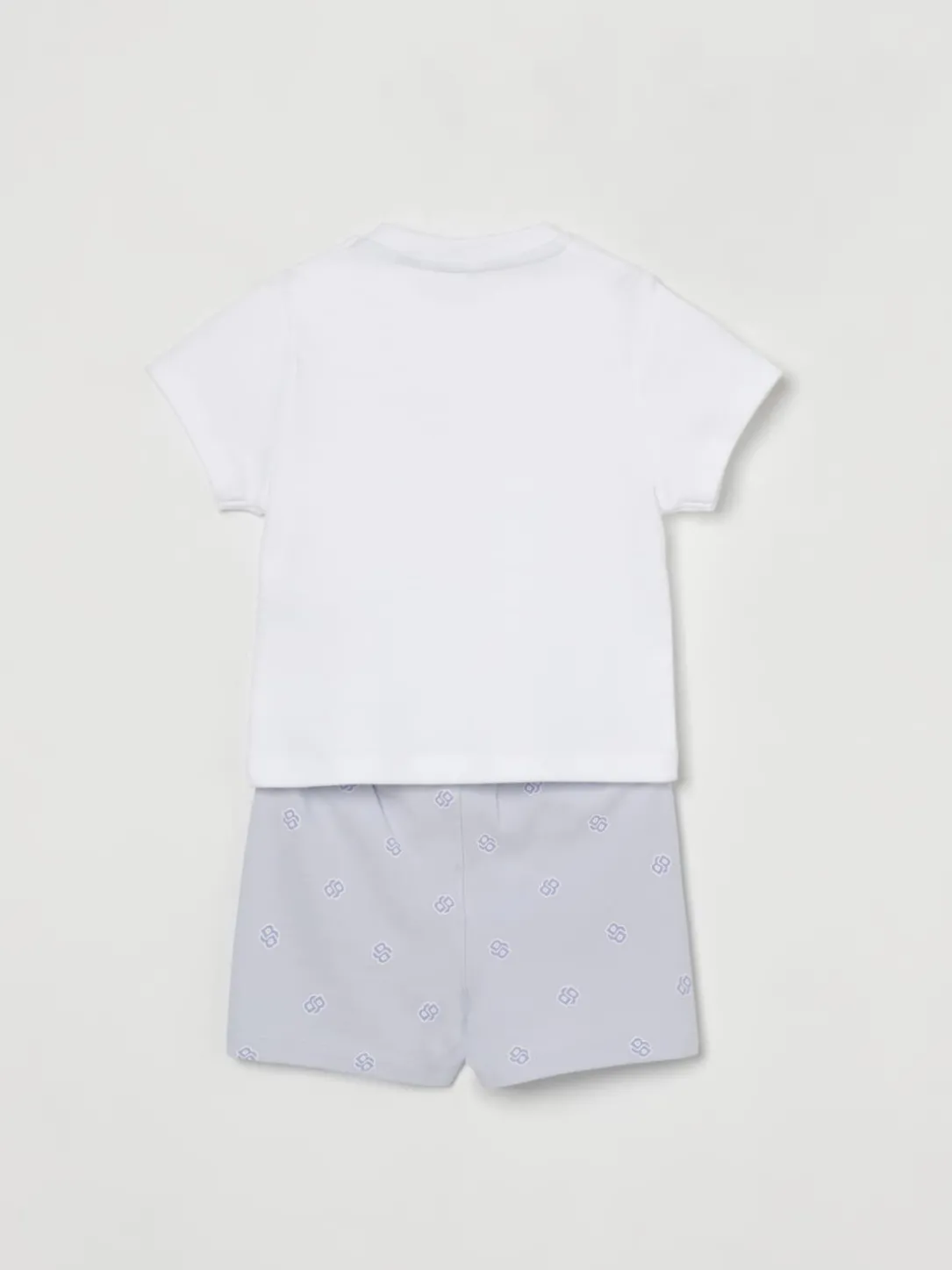 Coordinato in cotone con logo Boss