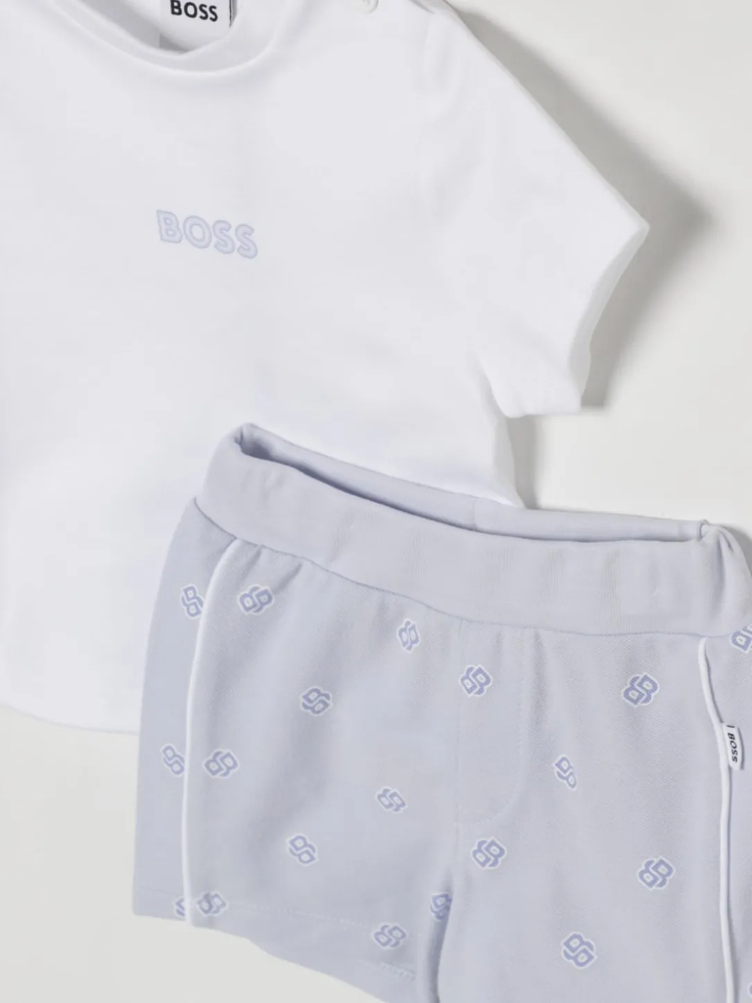 Coordinato in cotone con logo Boss