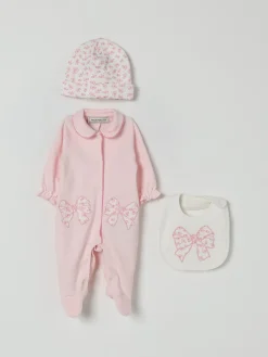 Coordinato in cotone con logo Monnalisa