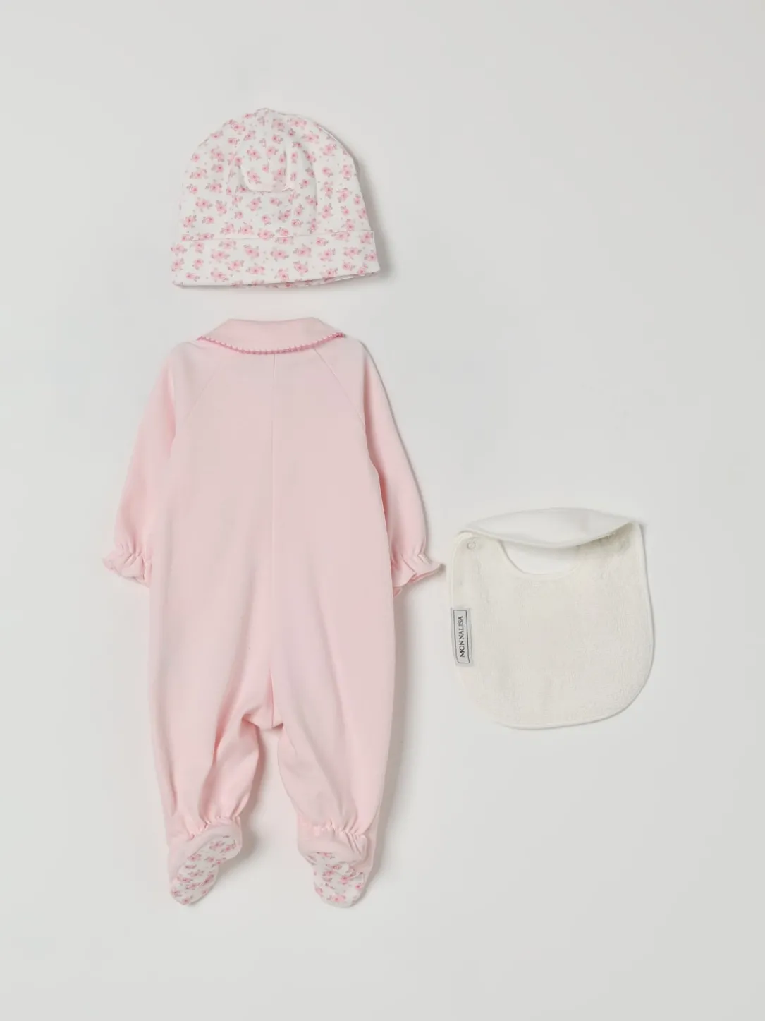 Coordinato in cotone con logo Monnalisa