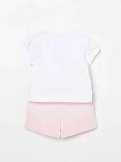 Coordinato in cotone con stampa logo Karl Lagerfeld Kids