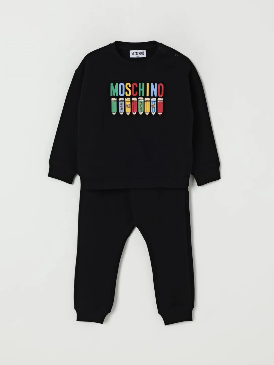 Coordinato in cotone con logo Moschino