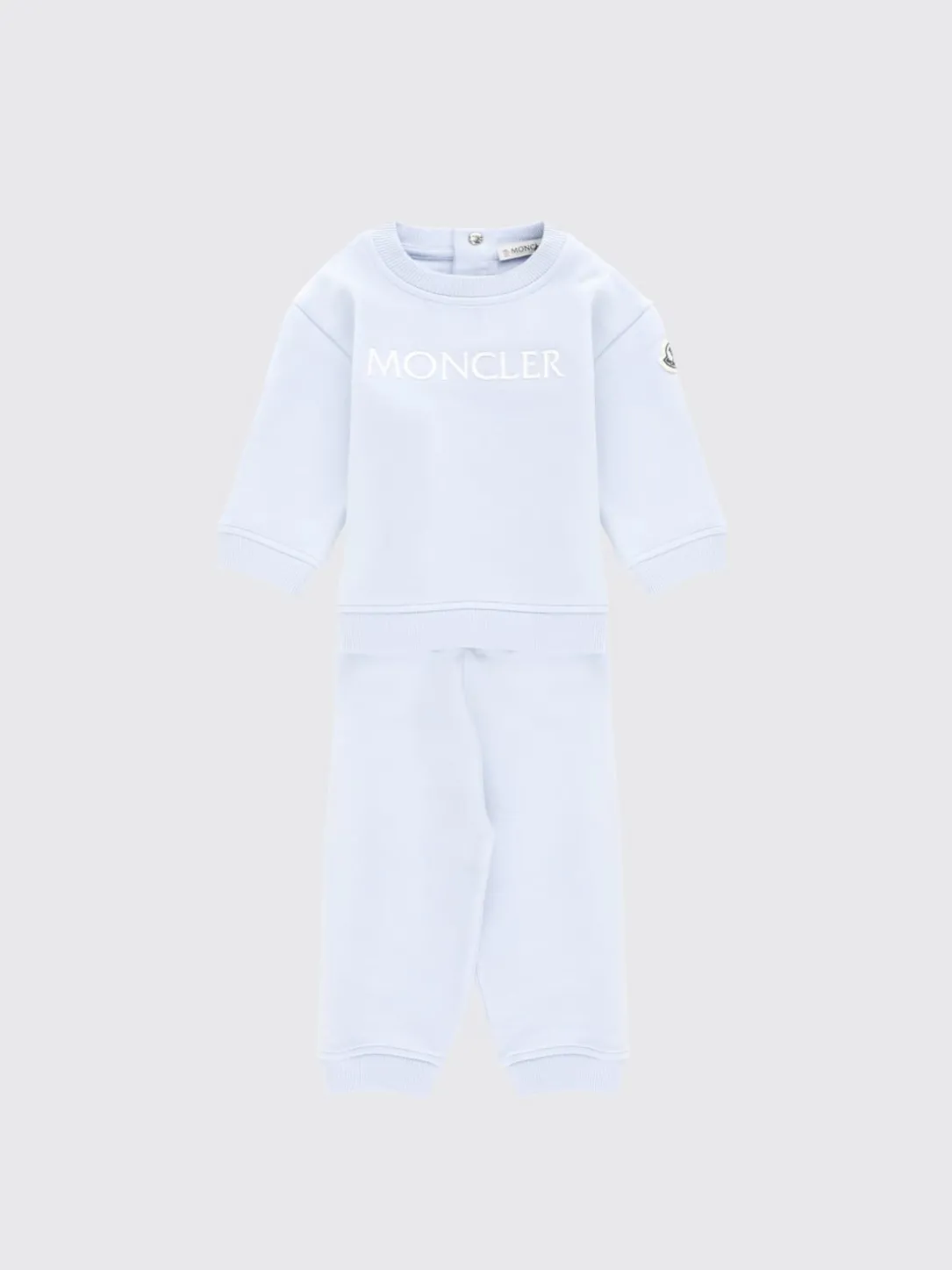 Coordinato in cotone con logo Moncler