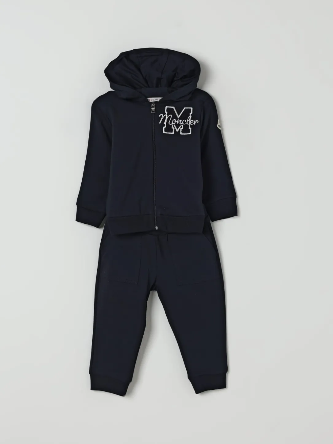 Coordinato in cotone con logo Moncler