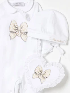 Coordinato in cotone con fiocco Monnalisa