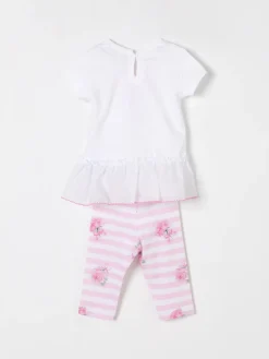 Coordinato in cotone con stampa floreale Monnalisa