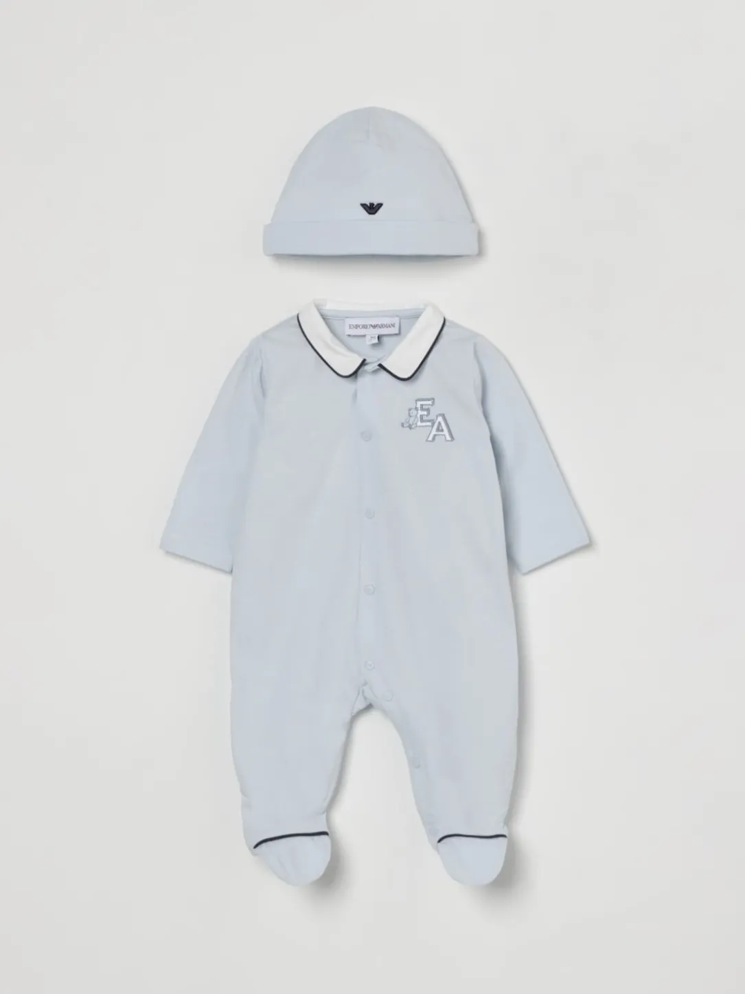 Coordinato in cotone con logo Emporio Armani