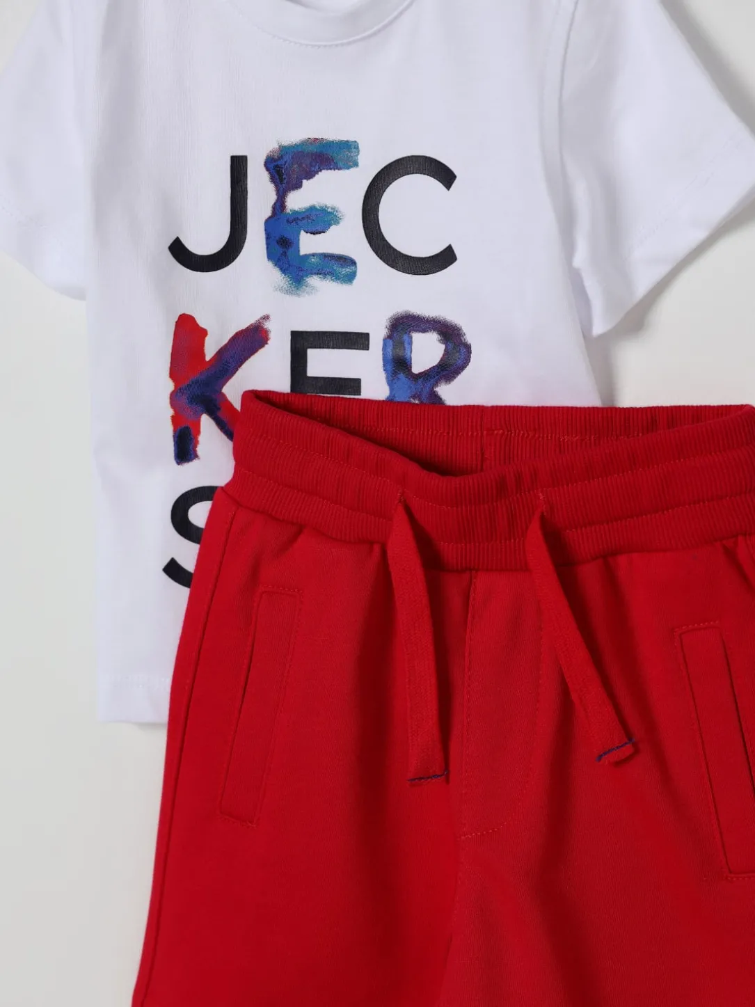 Coordinato in cotone con logo Jeckerson