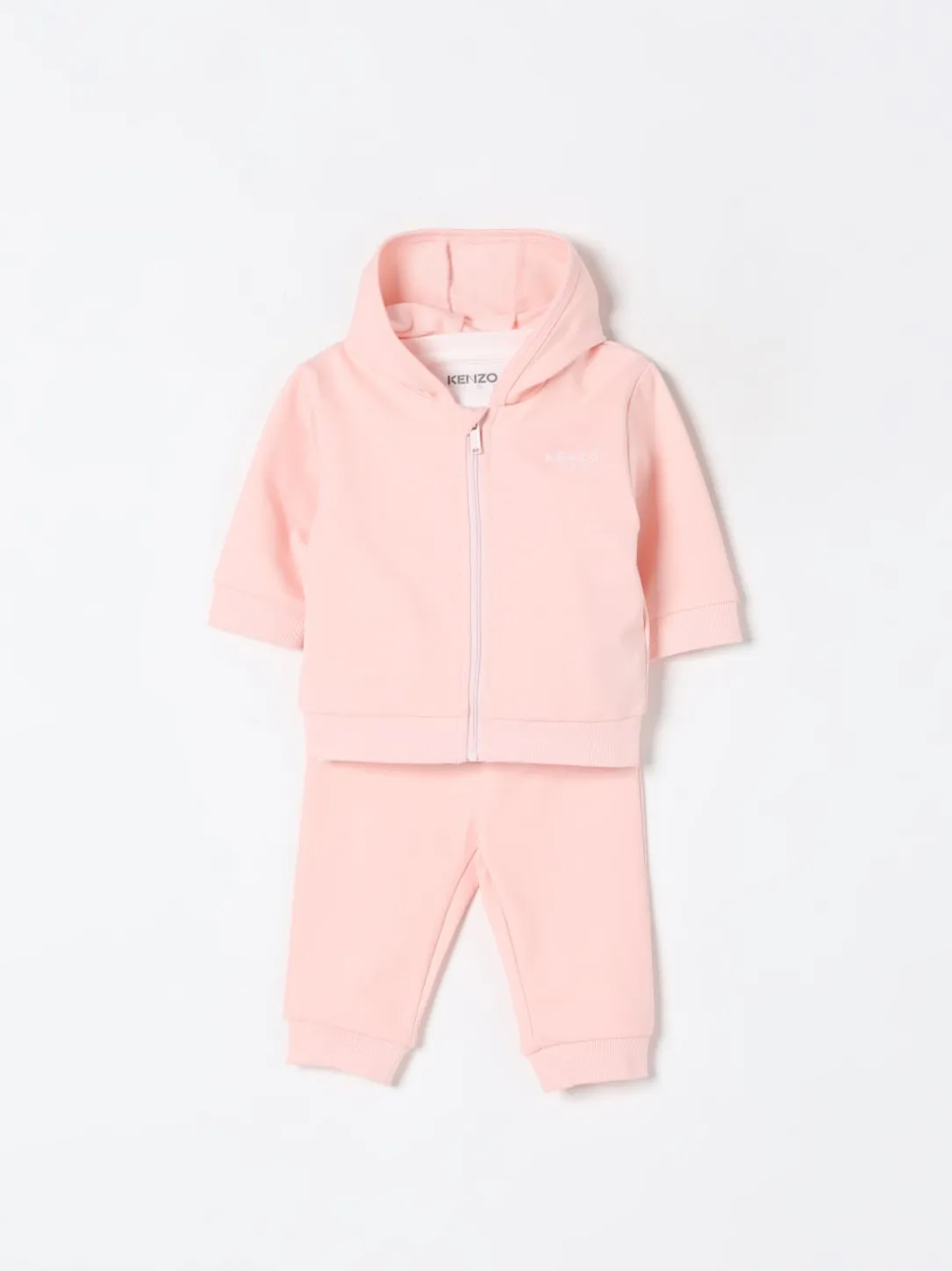 Coordinato in cotone con stampa Elefante Kenzo Kids