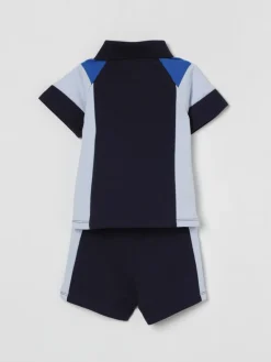 Coordinato in cotone con logo Boss