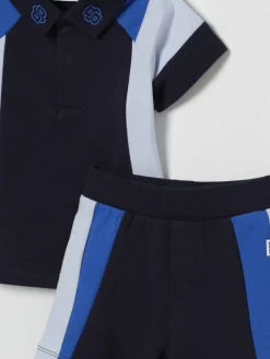 Coordinato in cotone con logo Boss