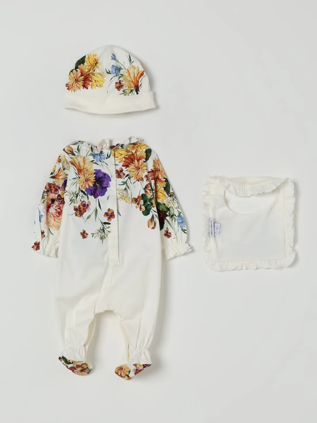 Coordinato in cotone floreale Dolce & Gabbana