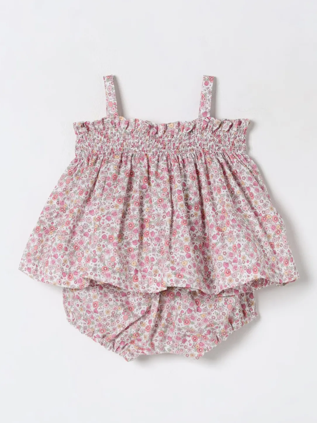 Coordinato in cotone floreale Teddy & Minou