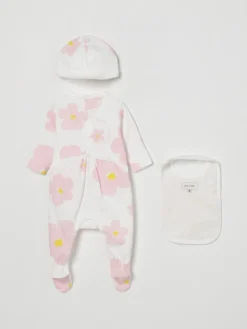 Coordinato in cotone floreale Little Marc Jacobs