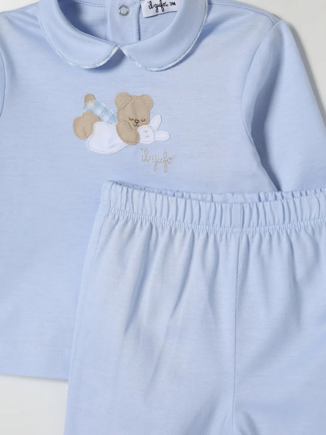 Coordinato in cotone Il Gufo con logo