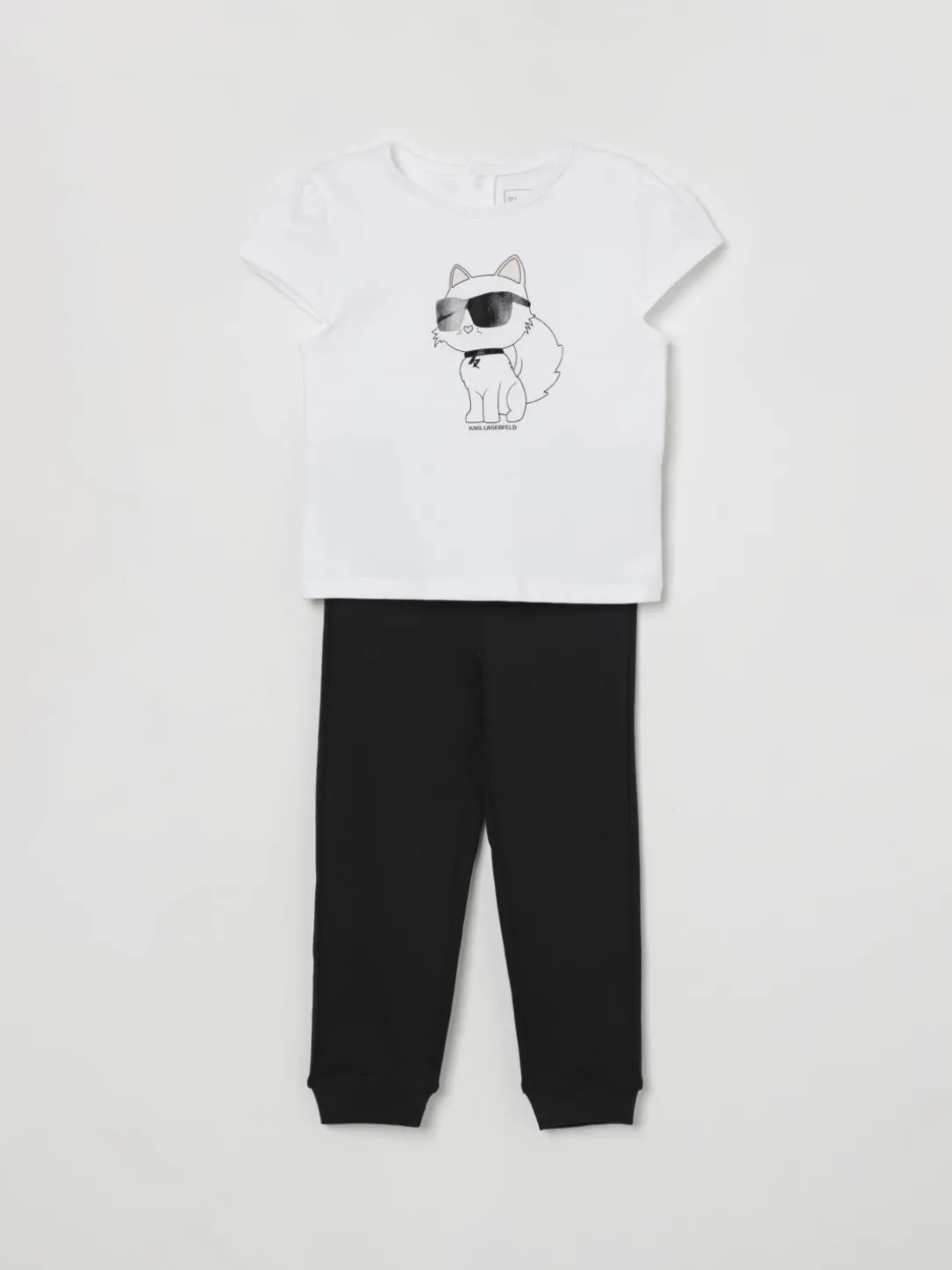 Coordinato in cotone Karl Lagerfeld Kids