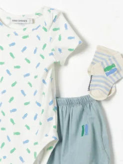 Coordinato in cotone organico con logo Bobo Choses