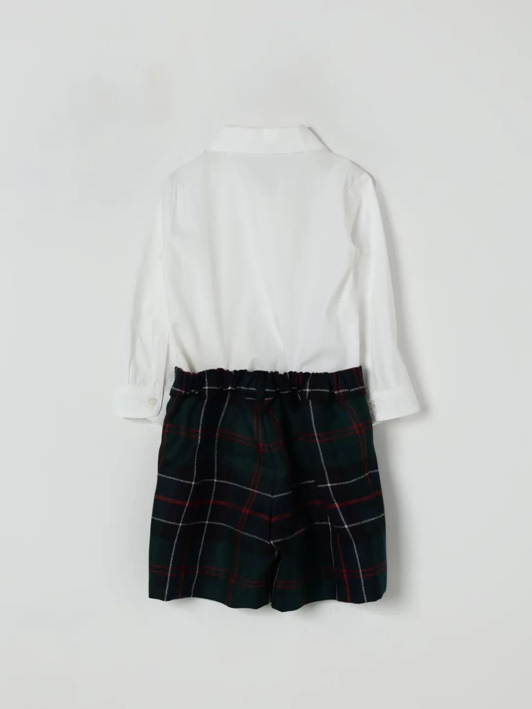 Coordinato in cotone tartan Fendi