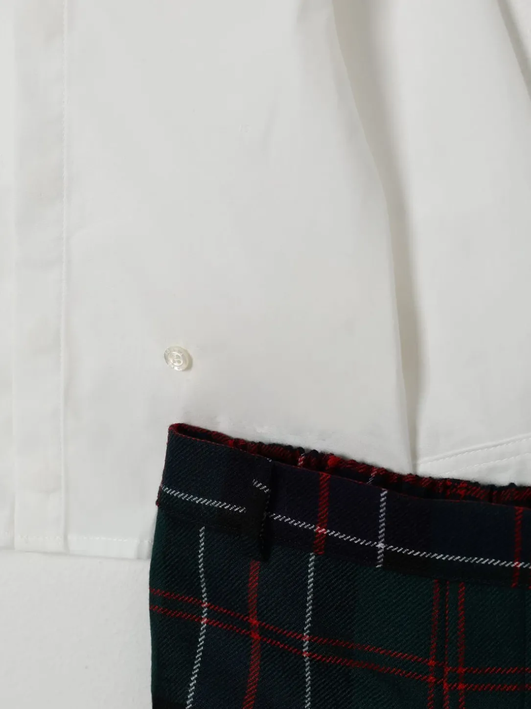 Coordinato in cotone tartan Fendi