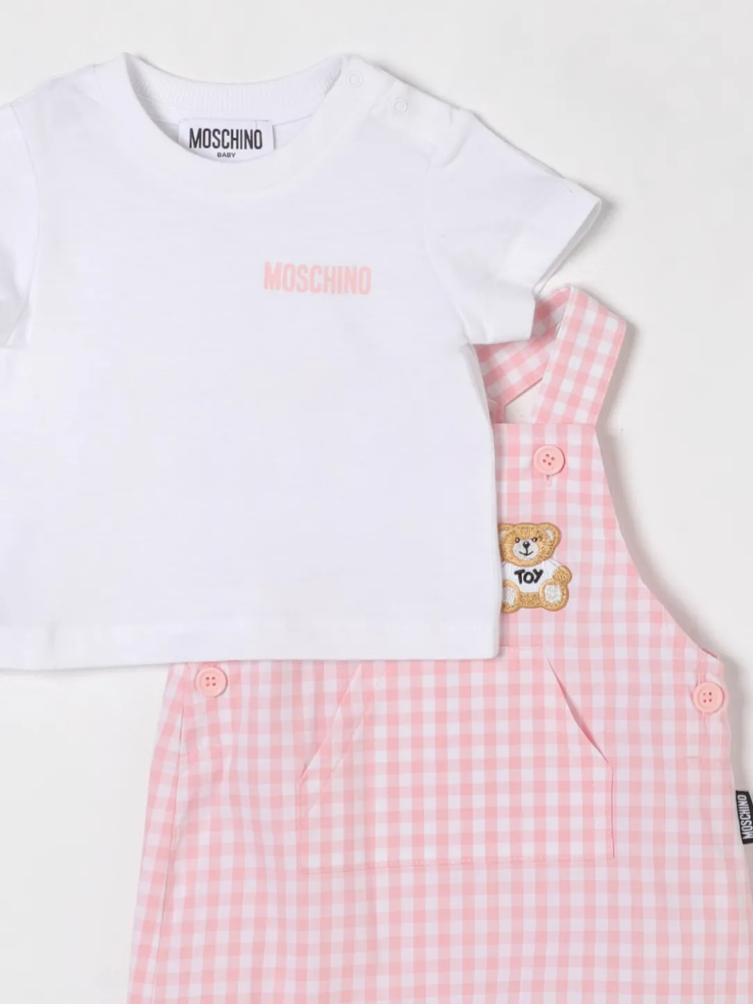 Coordinato in cotone vichy con Teddy Moschino