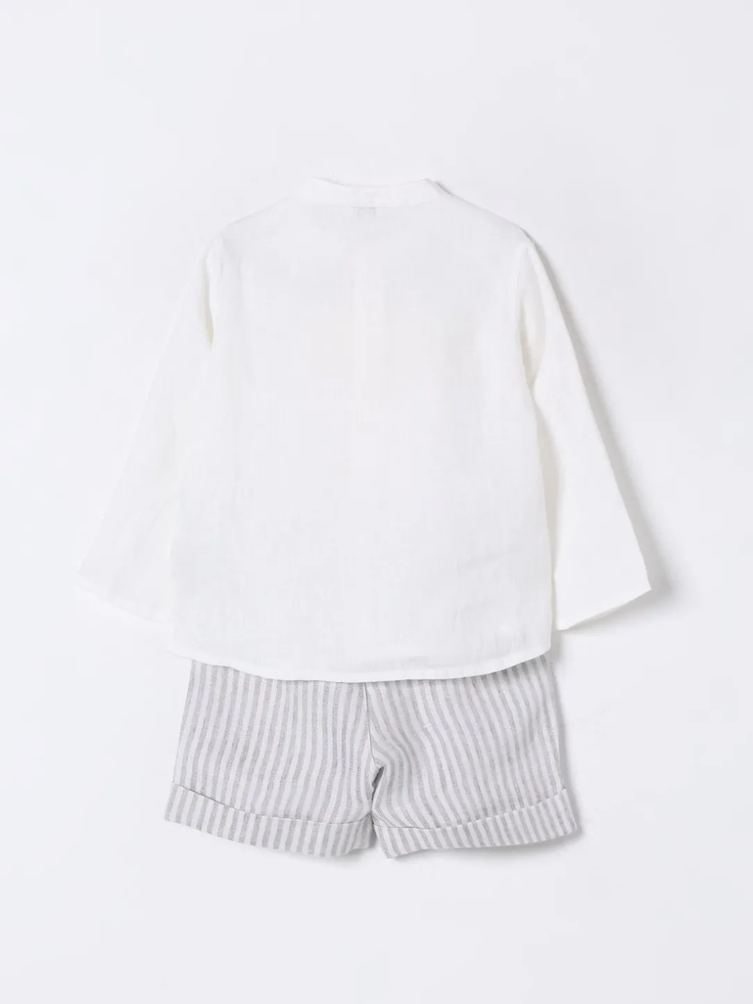 Coordinato in lino a righe Il Gufo