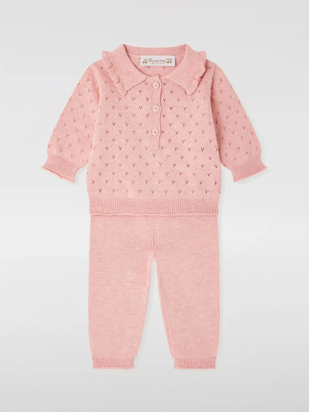 Coordinato in maglia di cotone Bonpoint