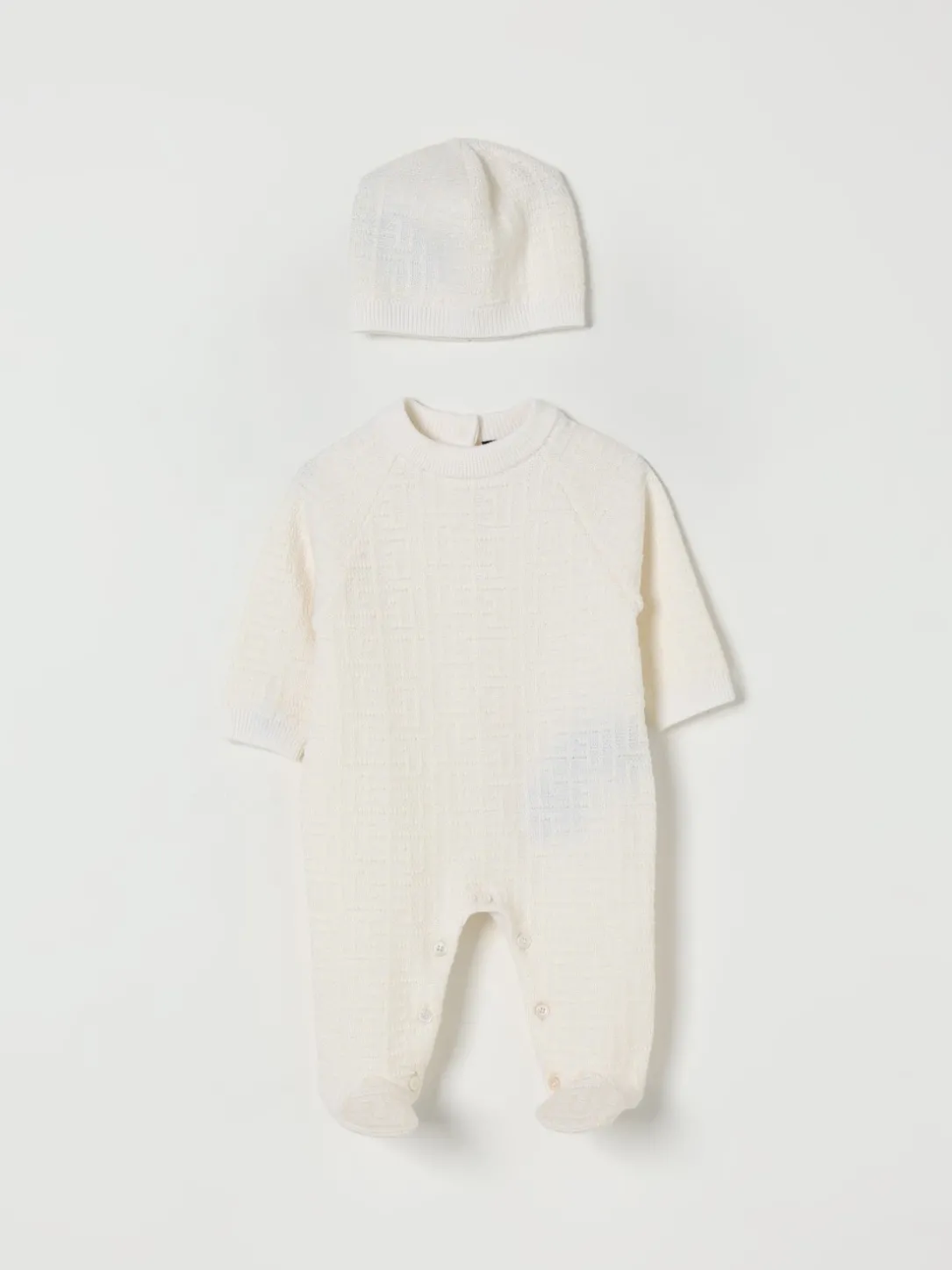 Coordinato in maglia di lana e cotone Balmain