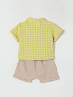 Coordinato in misto cotone a quadretti Teddy & Minou