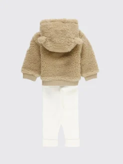 Coordinato in tessuto teddy con logo Moncler