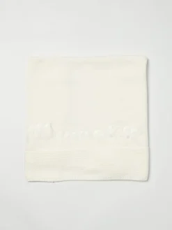 Copertina Monnalisa in cotone tricot con logo ricamato