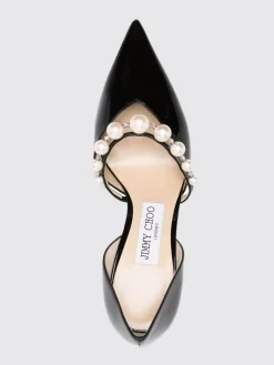 Décolleté Aurelie Jimmy Choo in pelle con perle sintetiche