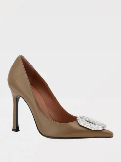 Décolleté Camelia Amina Muaddi in pelle con placca gioello