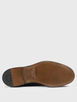 Derby Doucal's in camoscio con motivo brogue