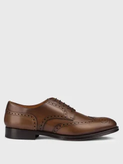 Derby Doucal's in pelle con motivo brogue